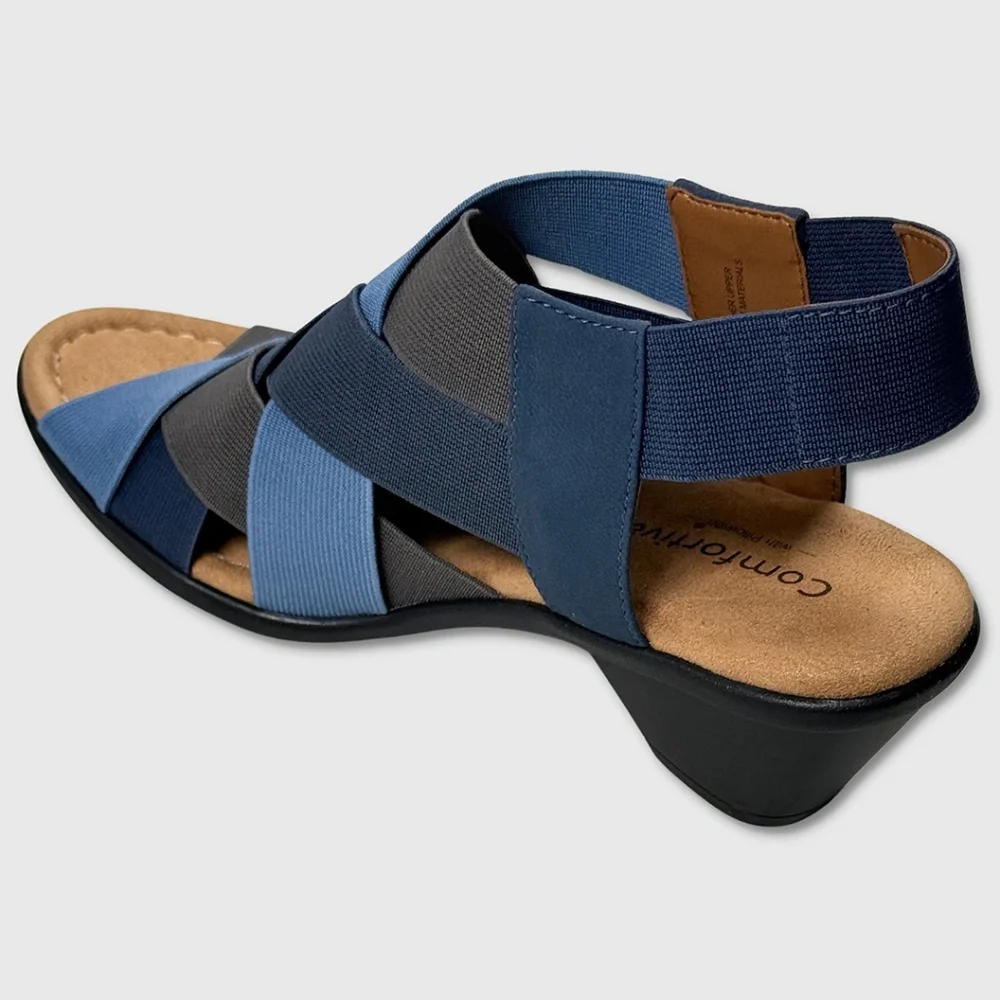 Comfortiva Farrow Sandals - NWT Womens Size 7.5W Blue /‎ Multi - #48928-OF